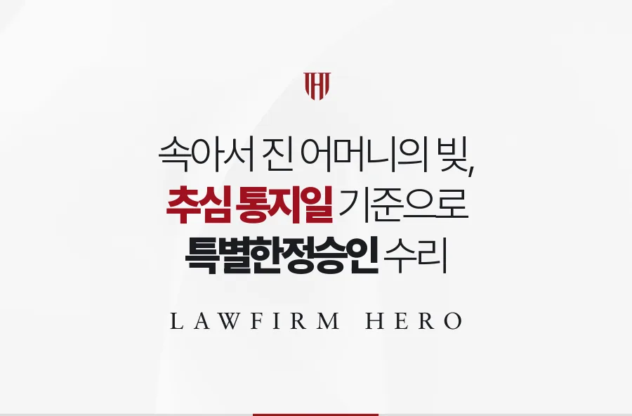 어머니가 속아서 떠안은 명의 대출, 2년 뒤 추심을 받고 특별한정승인한 사례